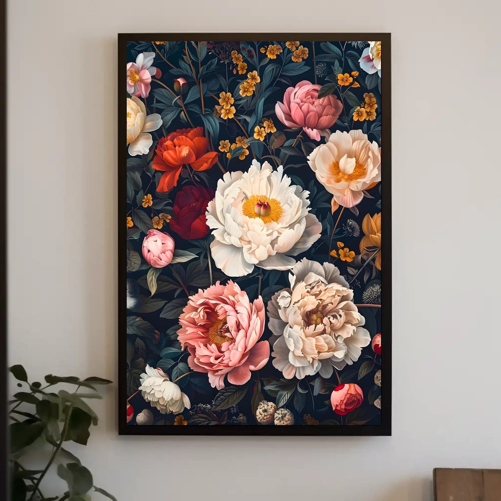 Elegant Floral Composition Print: Abstract or Artistic Poster