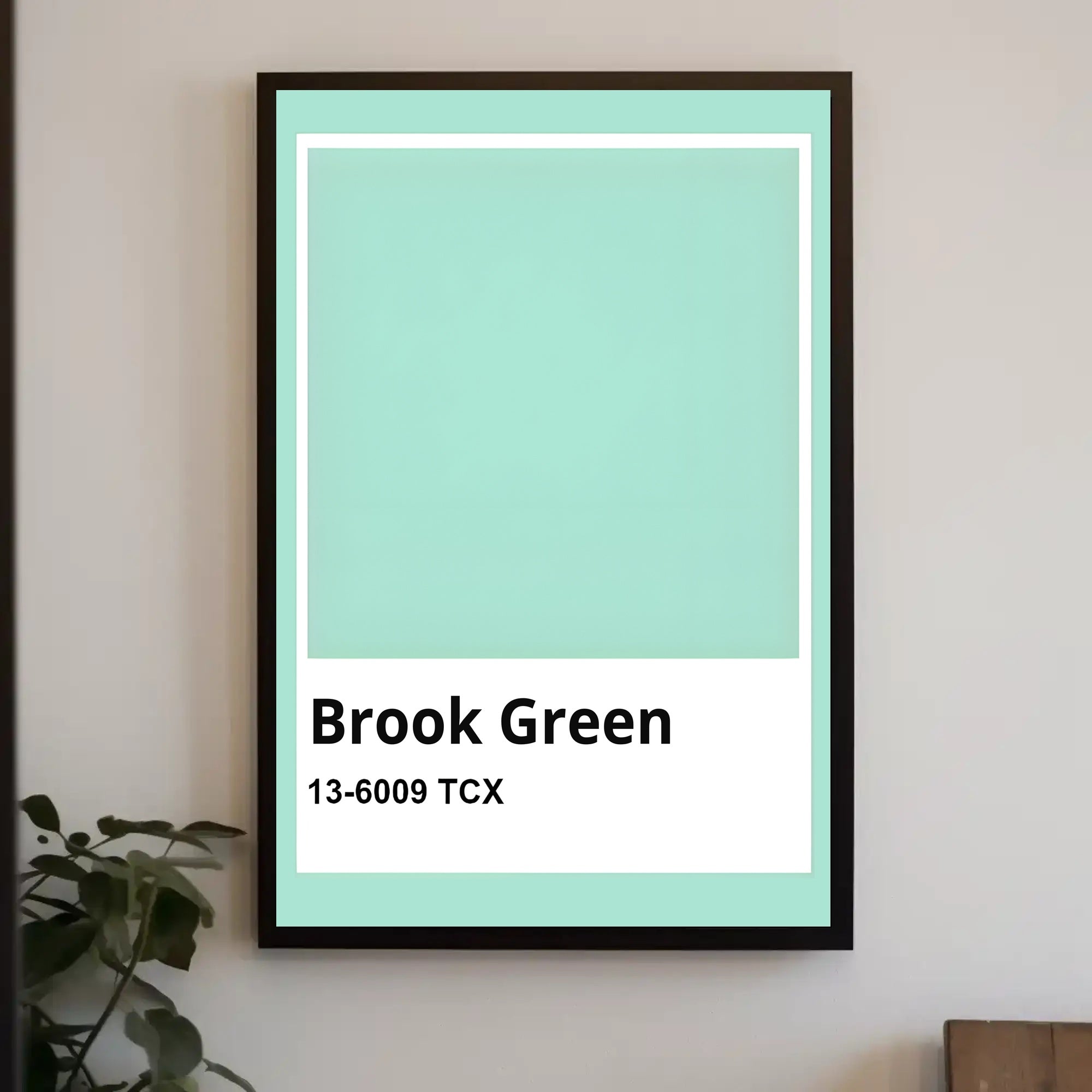 Minimalist Teal Green Interior Design Poster PosterGoat