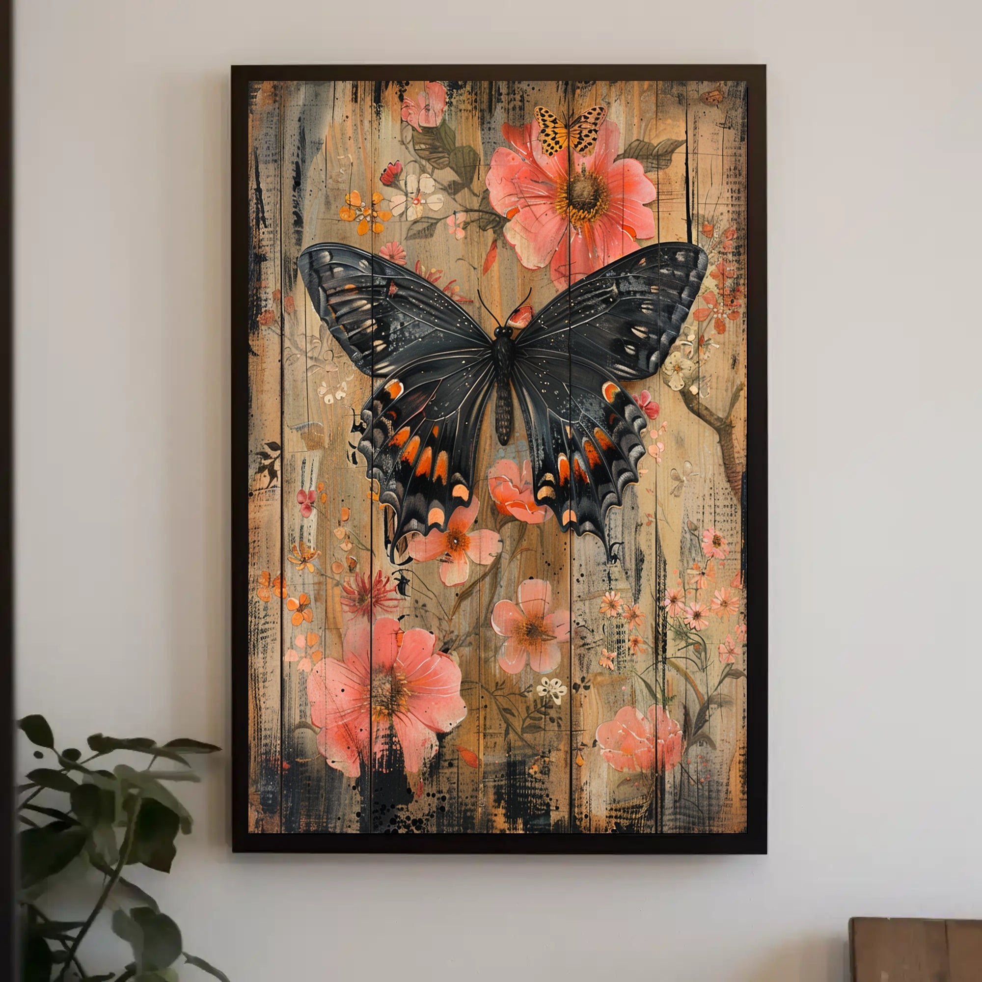 Butterfly and Blossoms Poster PosterGoat