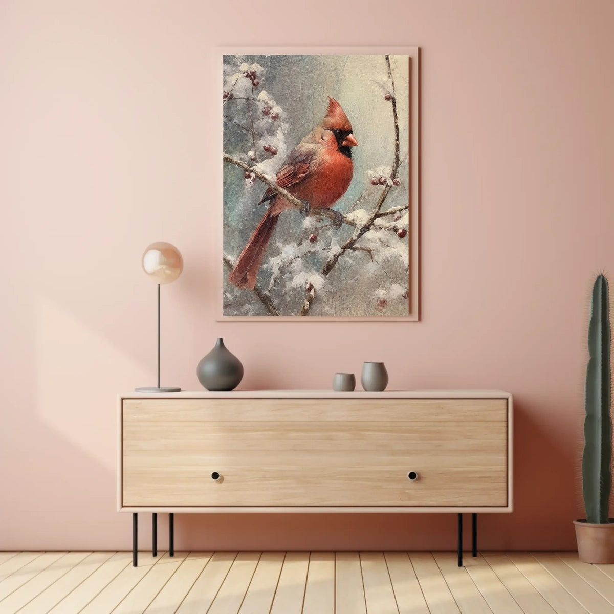 Winter Cardinal Poster
