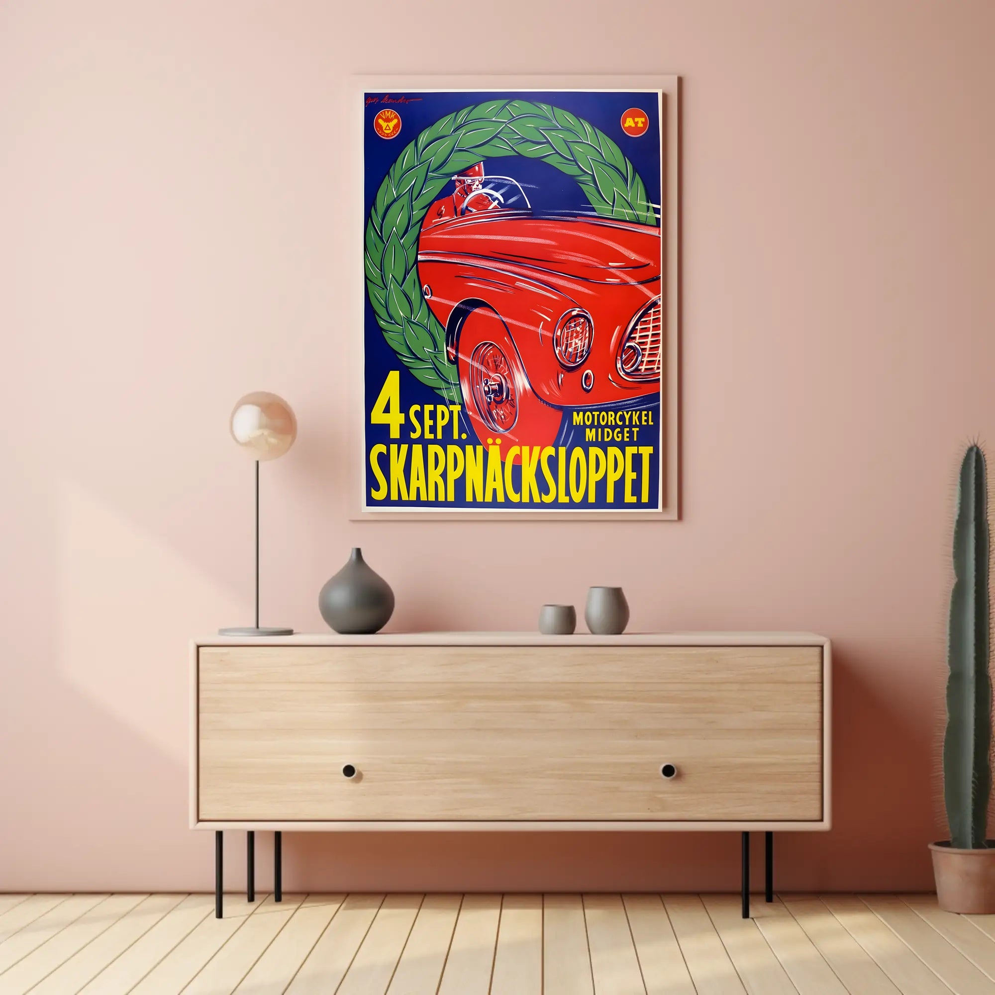 Skarpnäcksloppet Motorcykel and Midget Race Poster
