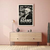 John Adams 2nd President of the United States Digital Montaje Poster