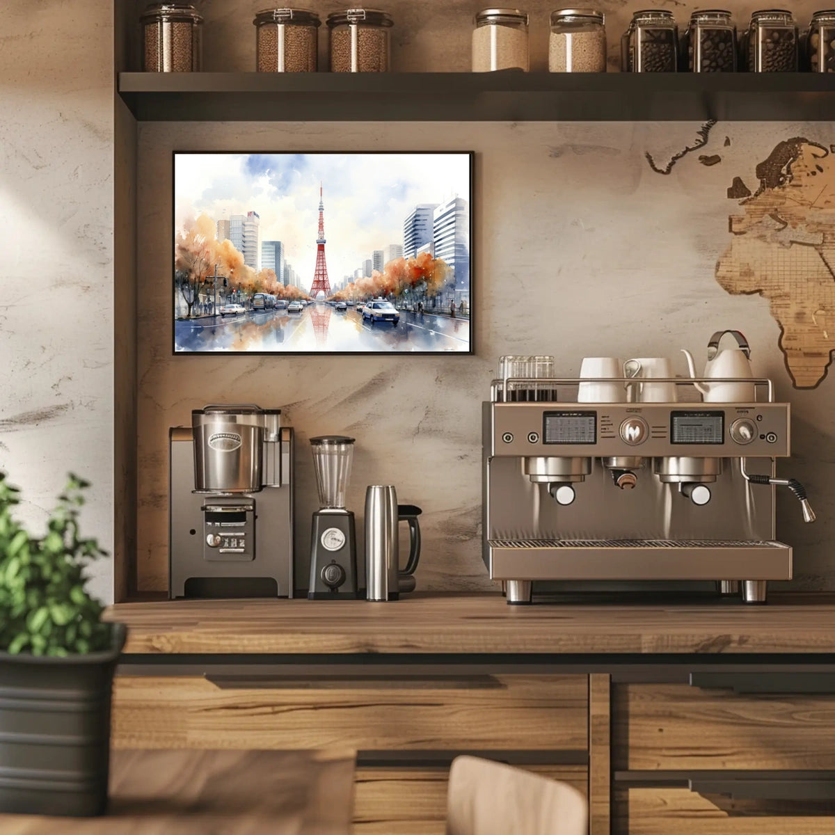 Tokyo Tower Autumn Scene Poster