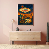 Las Vegas Poster Welcome To Fabulous City Skyline For Fans