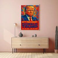 Unyielding Resolve Trump Patriot Legacy Expressionism Poster