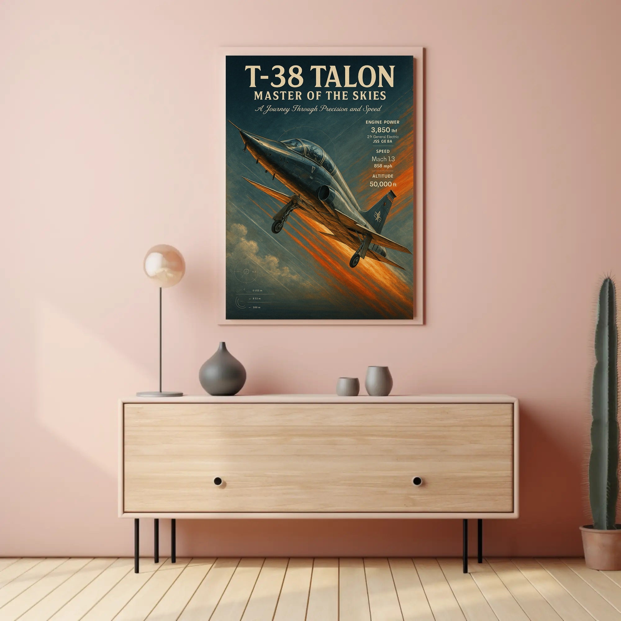 T-38 Talon Jet Vintage Military Recruitment Poster