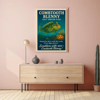 Combtooth Blenny Saltwater Fish Poster Art PosterGoat