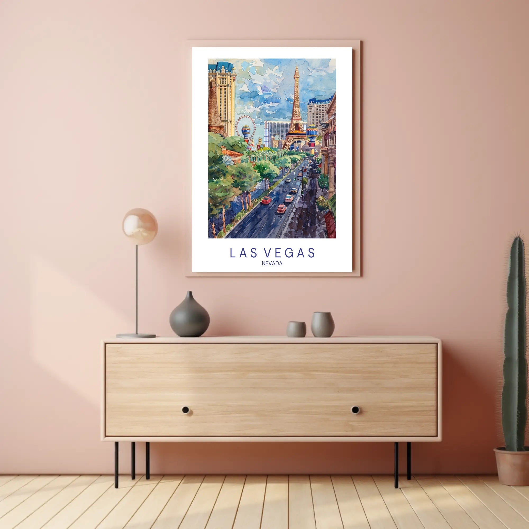 Las Vegas Skyline Poster PosterGoat