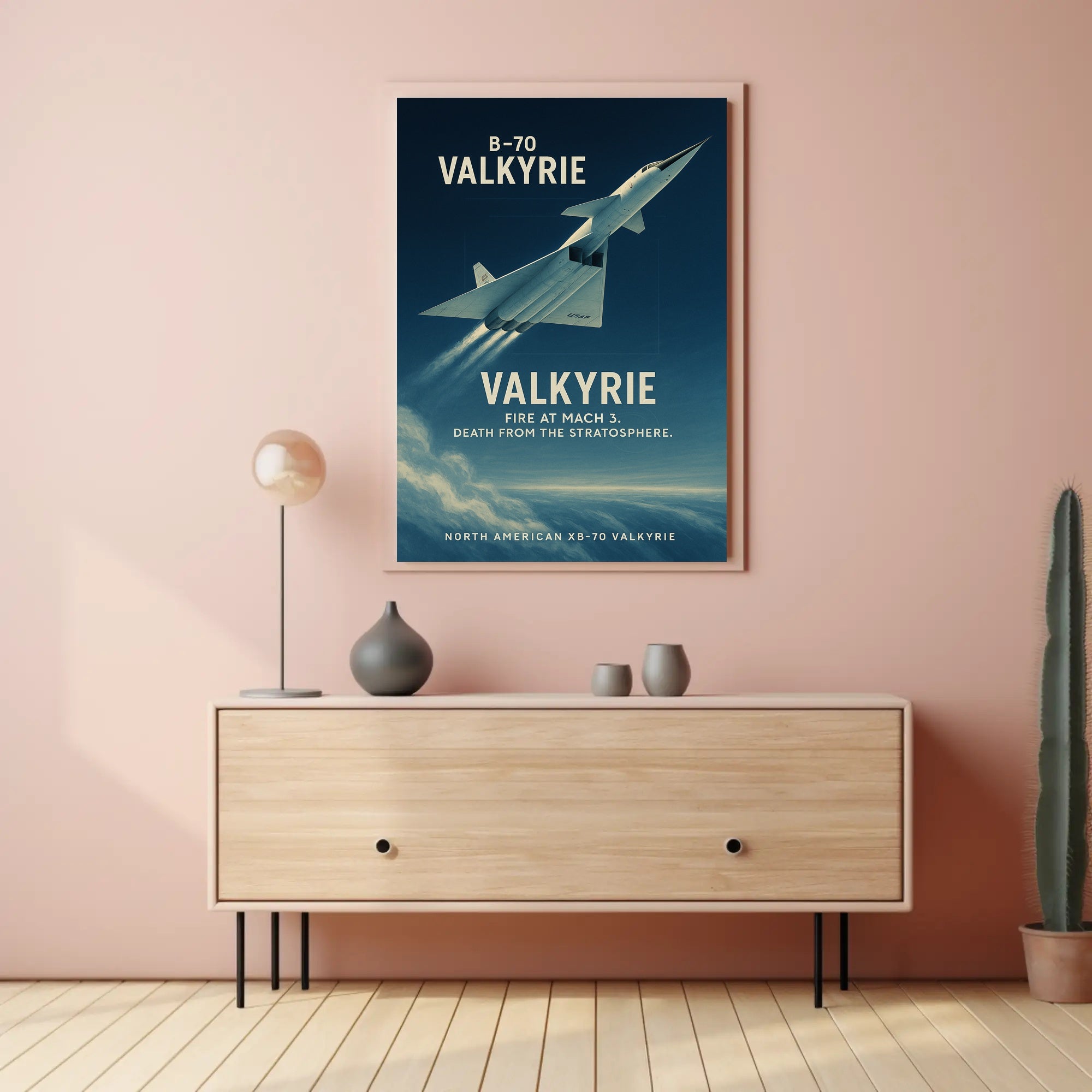 North American XB-70 Valkyrie Cold War Aviation Poster