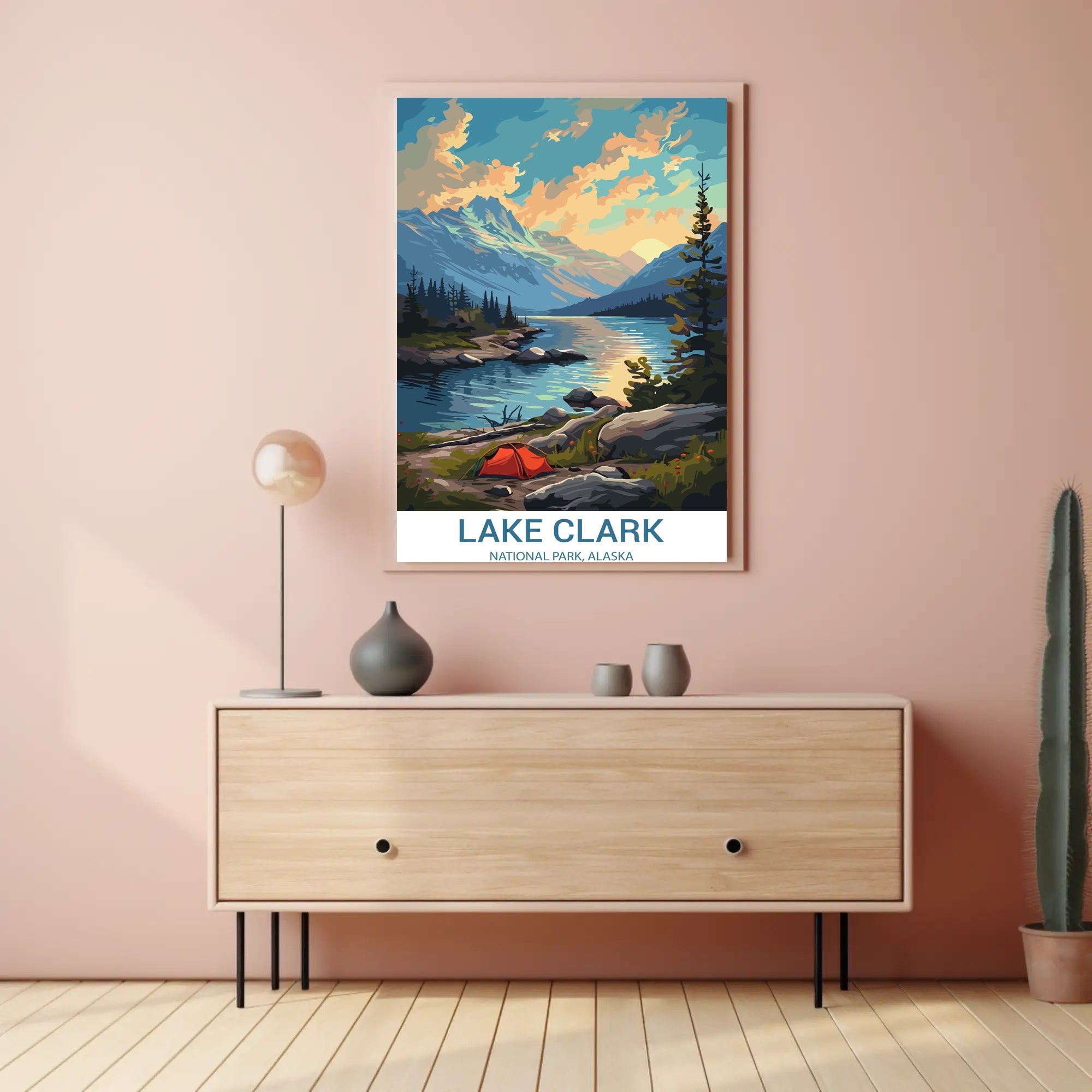 Lake Clark Scenic View: A National Park Poster