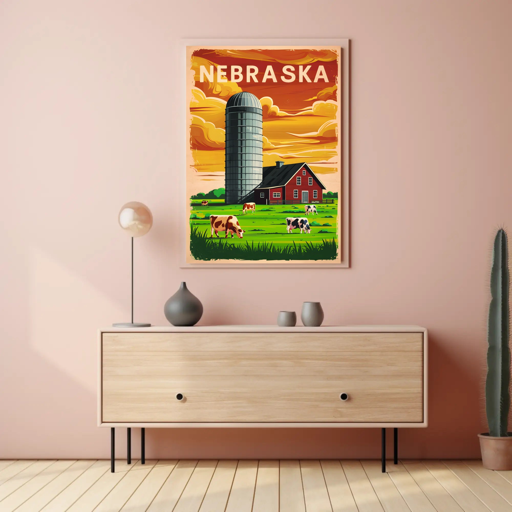 Nebraska Farm Life Poster