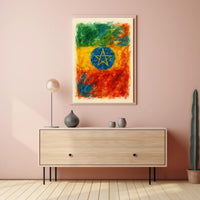 Ethiopian Flag Art Poster