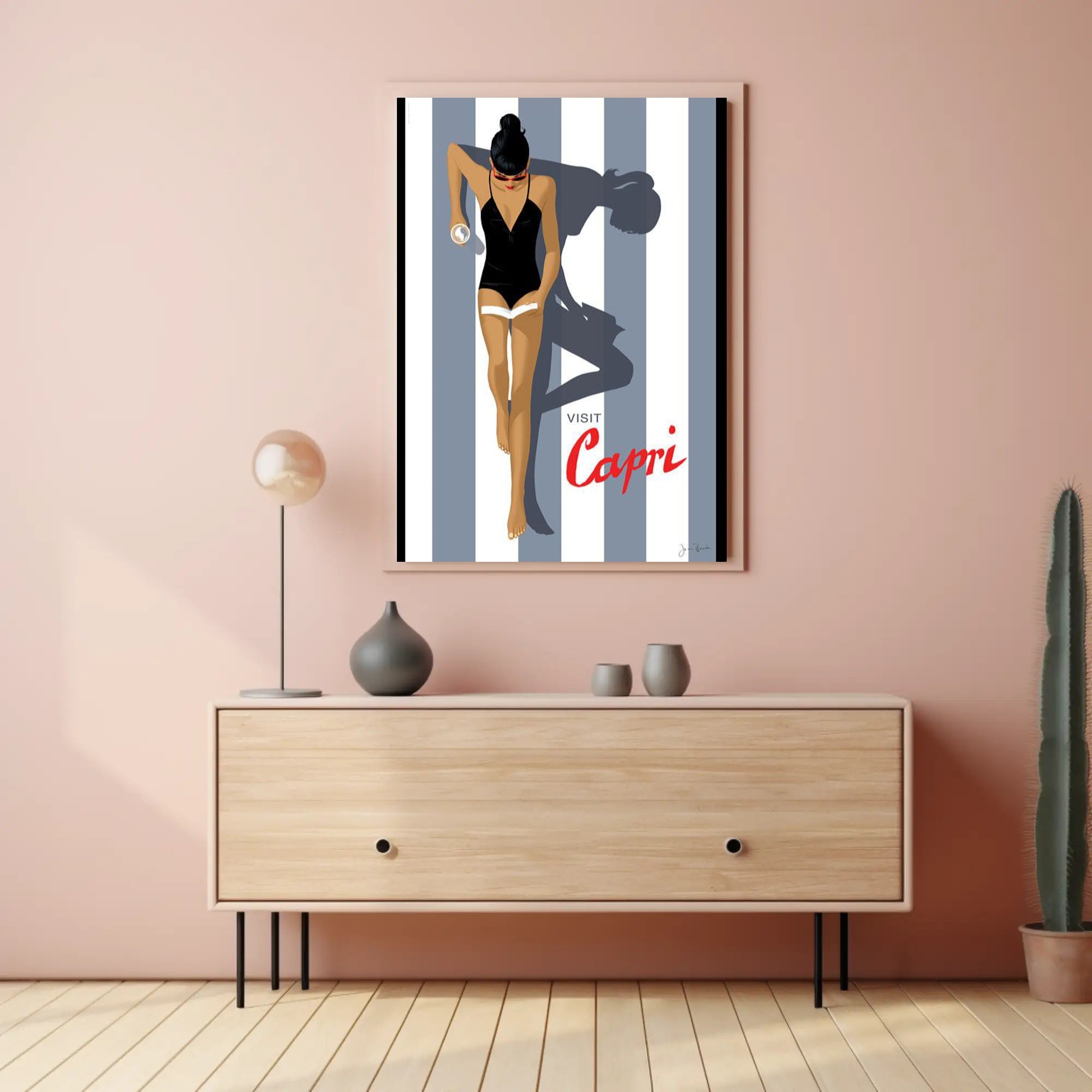 Capri Chic Summer Glamour Travel Poster PosterGoat