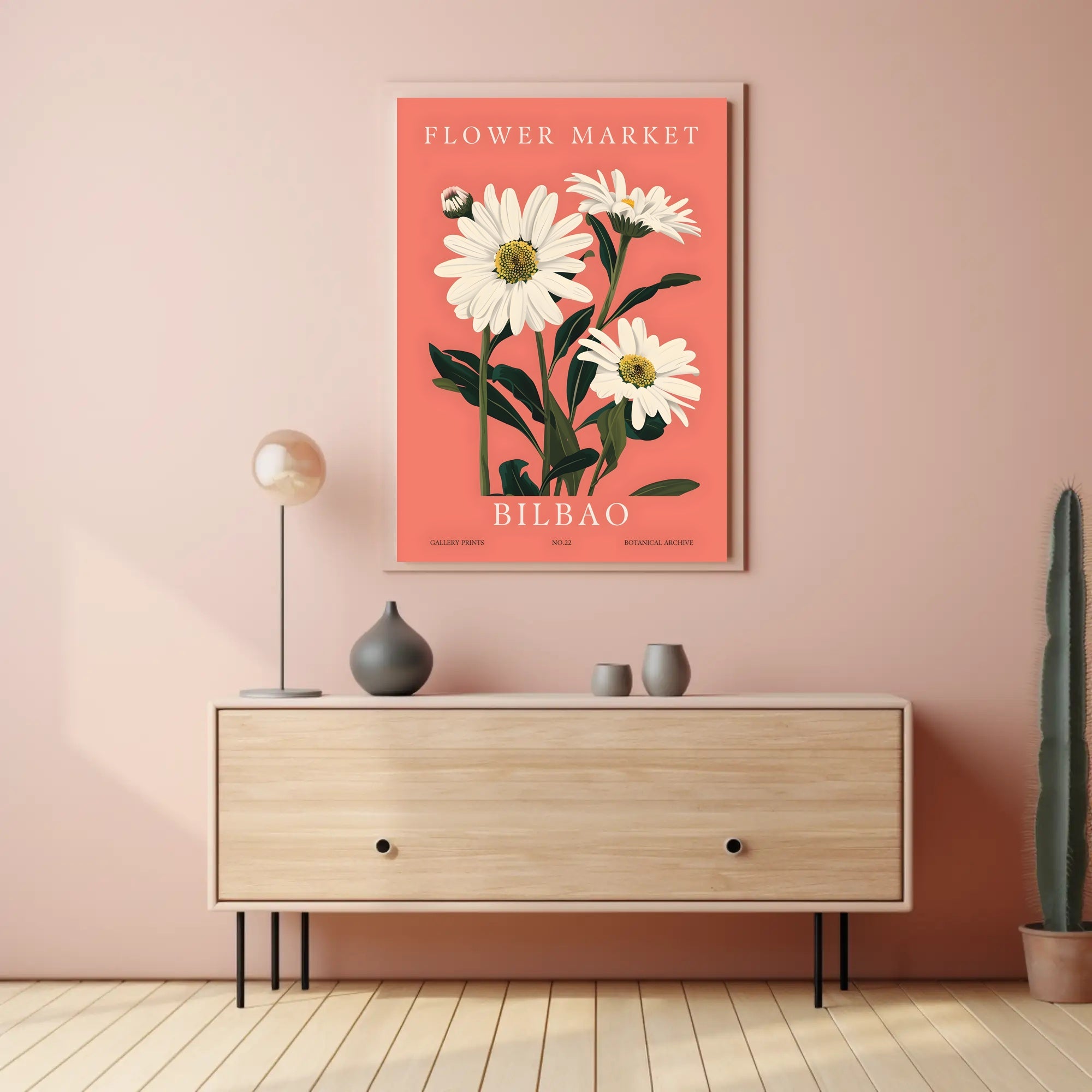 Flower Market in Bilbao Poster