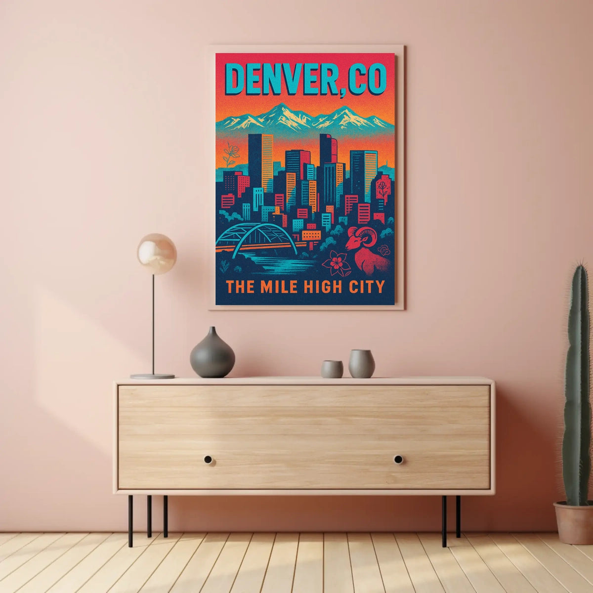 Denver, CO The Mile High City Poster
