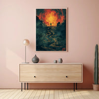 Fiery Surreal Vortex Fantasy or Mythology Poster PosterGoat
