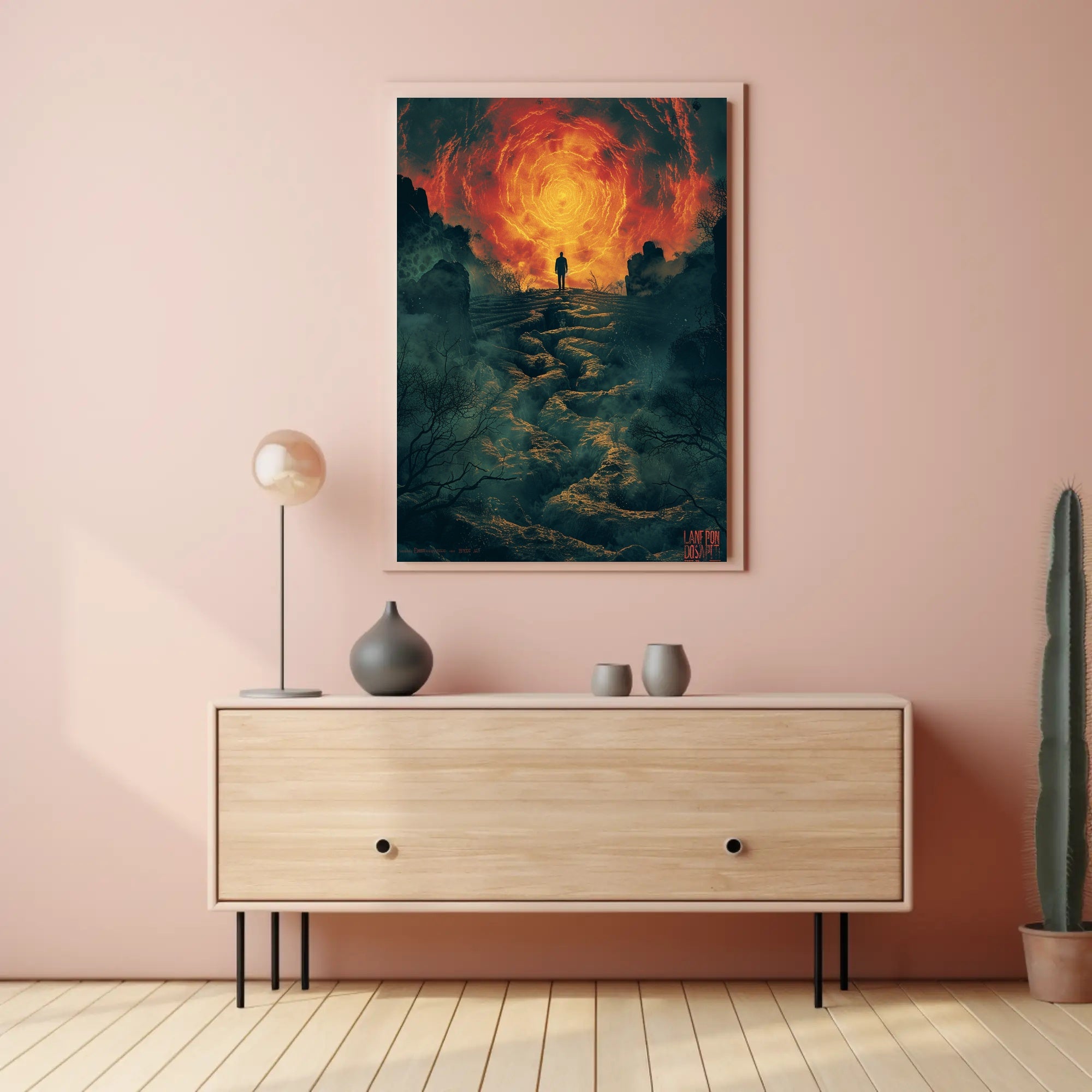 Fiery Surreal Vortex Fantasy or Mythology Poster PosterGoat
