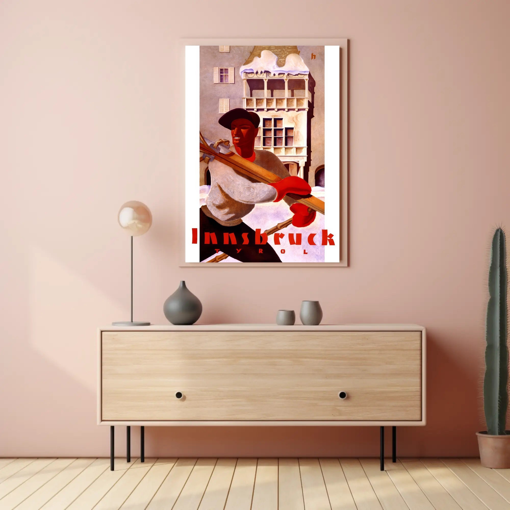 Innsbruck Tyrol Vintage Ski Travel Adventure Poster PosterGoat