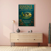 Dogface Pufferfish Salt Water Fish Poster