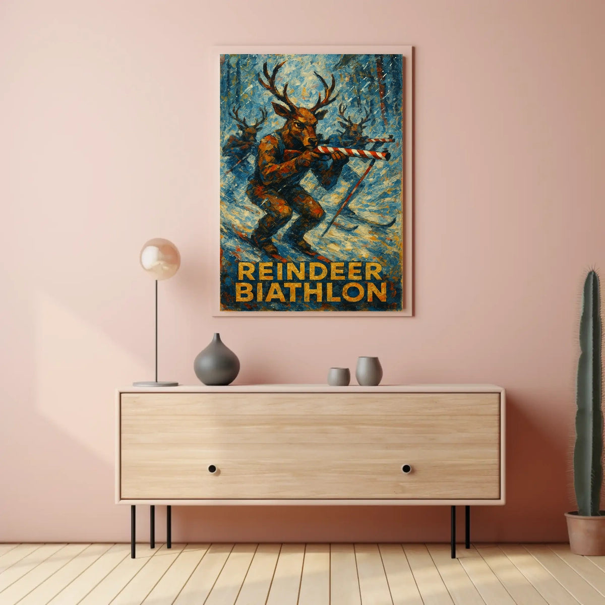 Reindeer Biathlon Poster