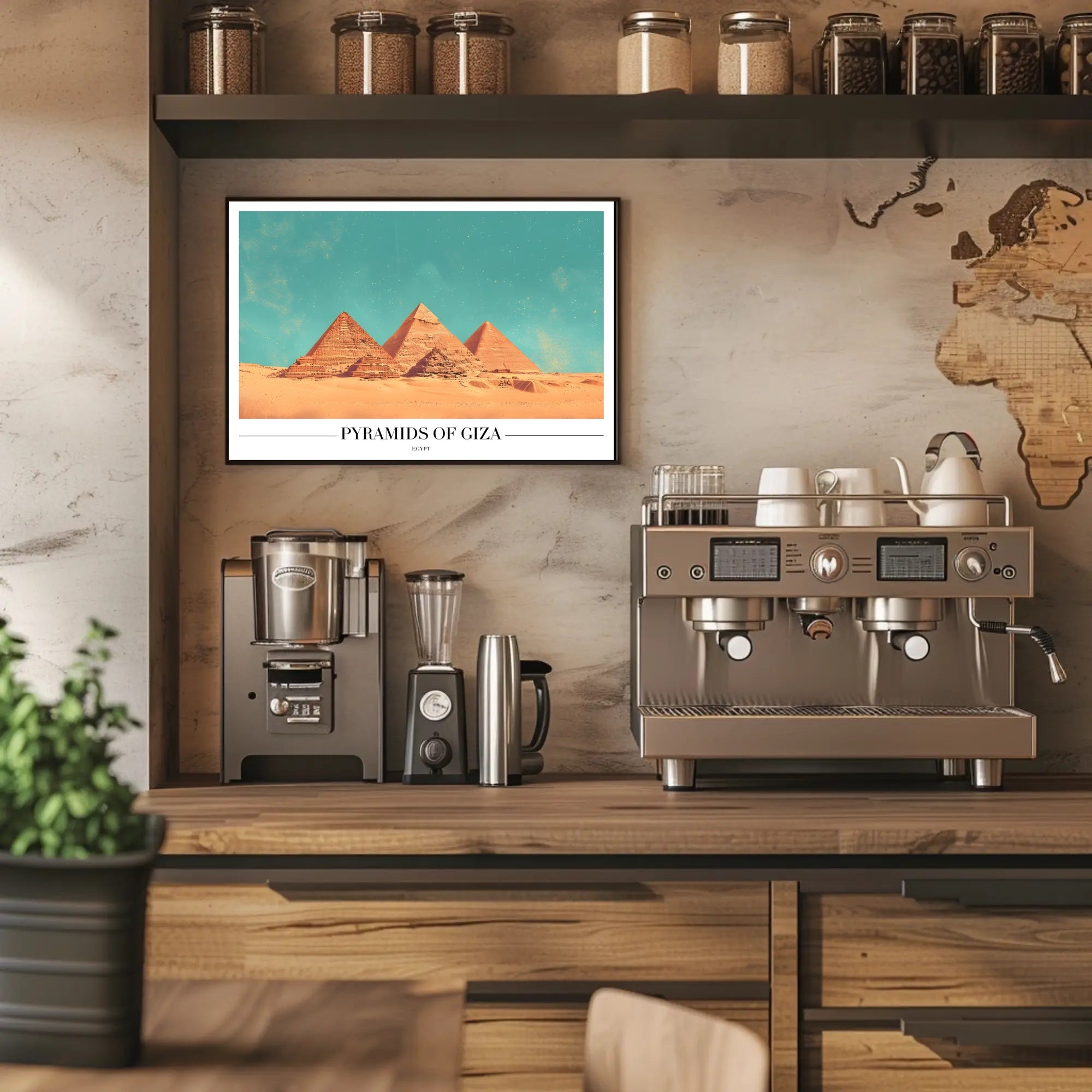 Giza Pyramids Adventure Travel Poster