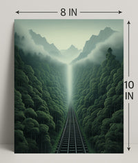 Journey Through The Misty Mountains Poster