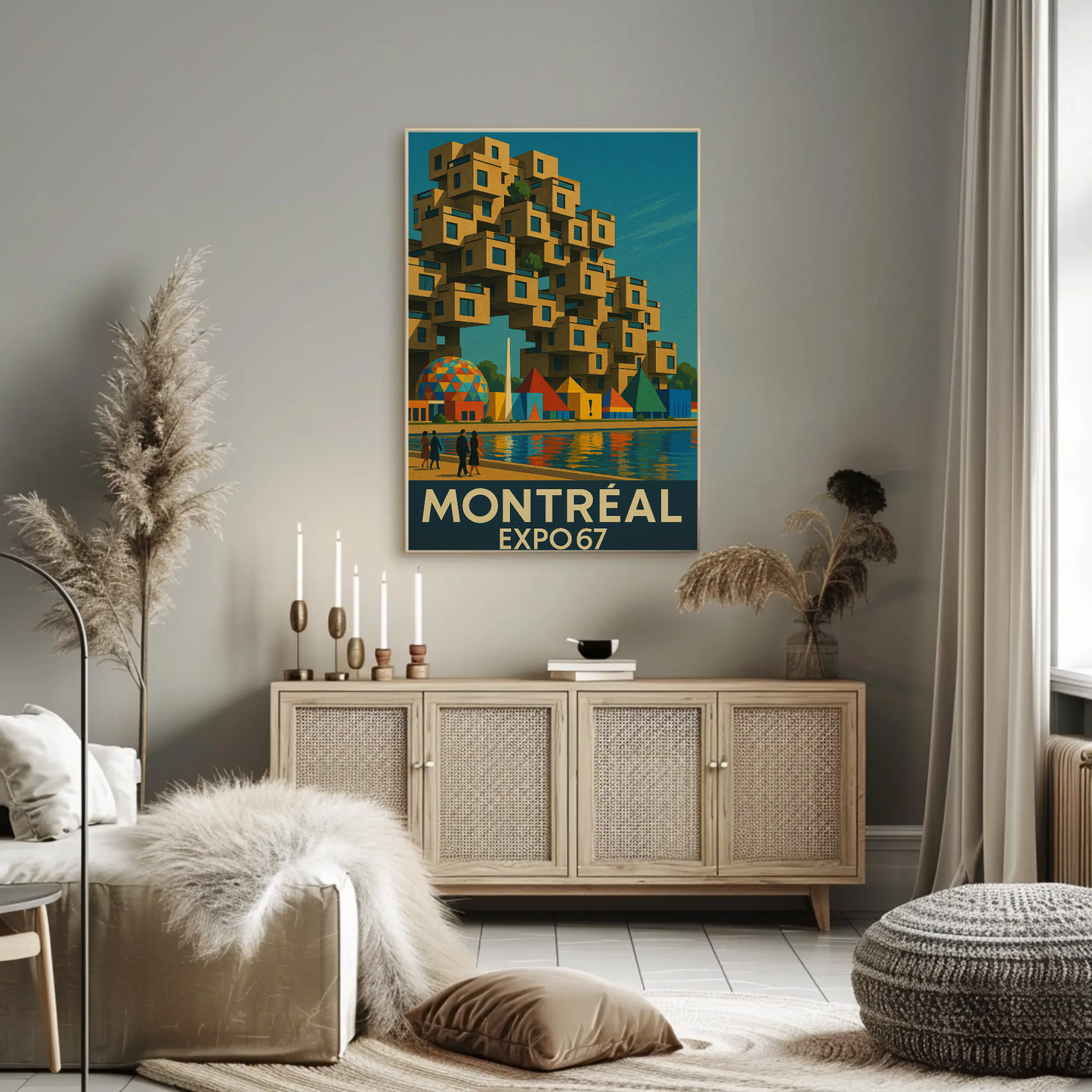 Montreal Expo 67 Habitat Travel Poster