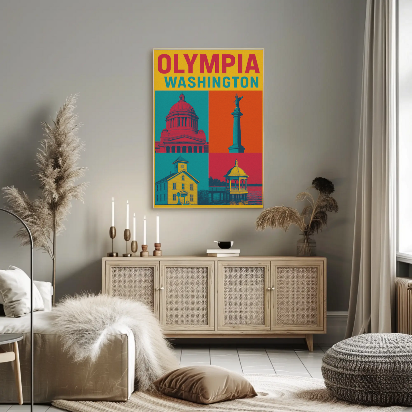 Olympia's Vibrant Charm Captured in Vintage Travel Poster