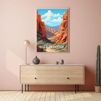 Red Rock Canyon Adventure Travel Poster
