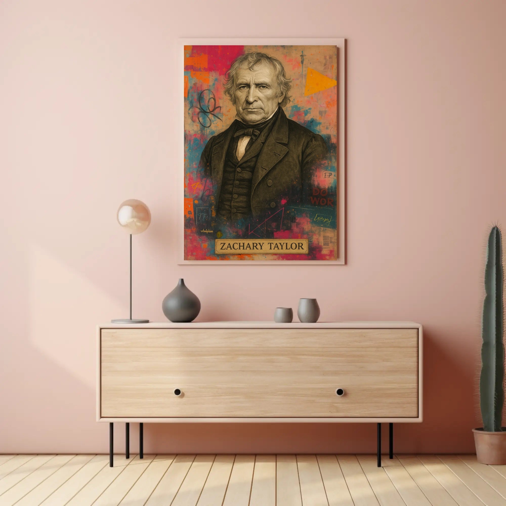 Zachary Taylor Portrait Artistic Abstract, Artistic, or Pop Culture Poster