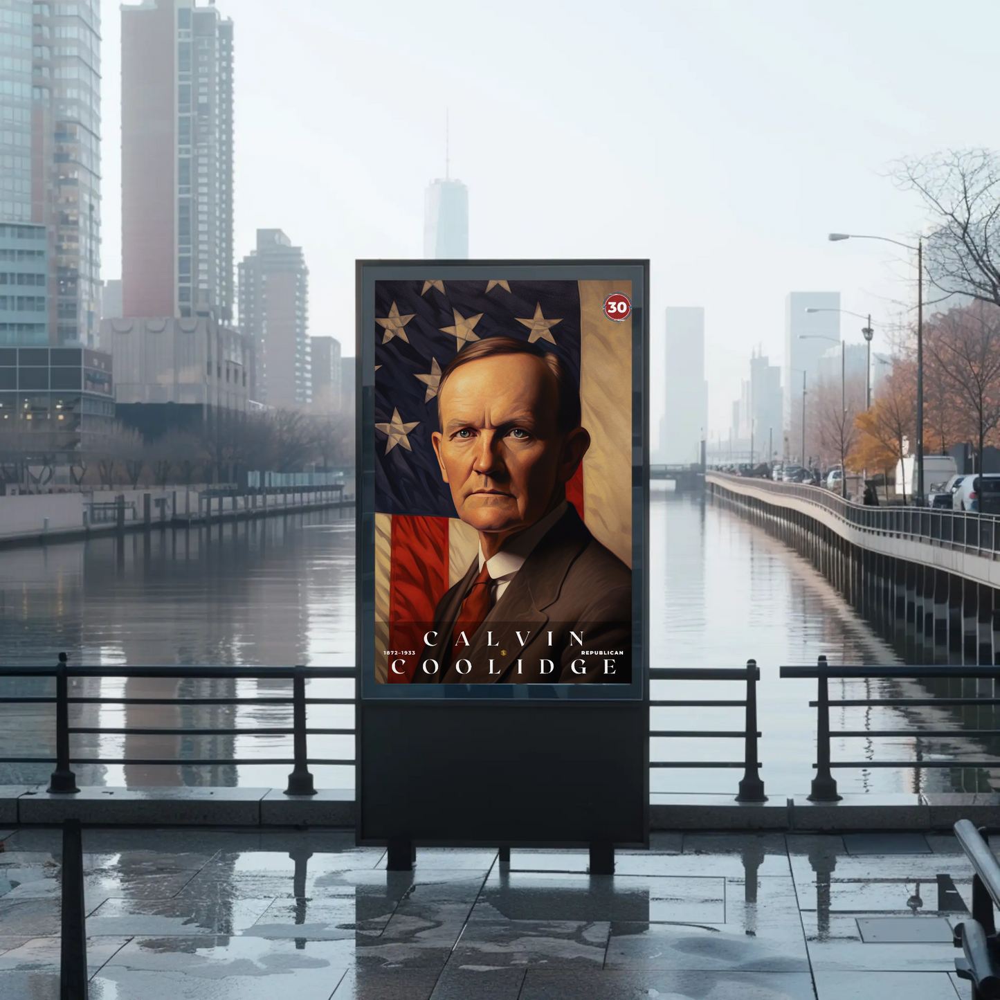 Calvin Coolidge 30th President Of The United States Portrait