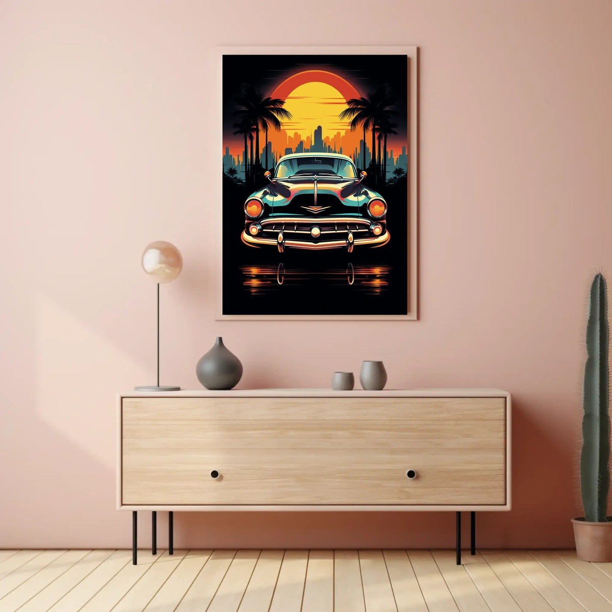 Retro Sunset Drive Poster