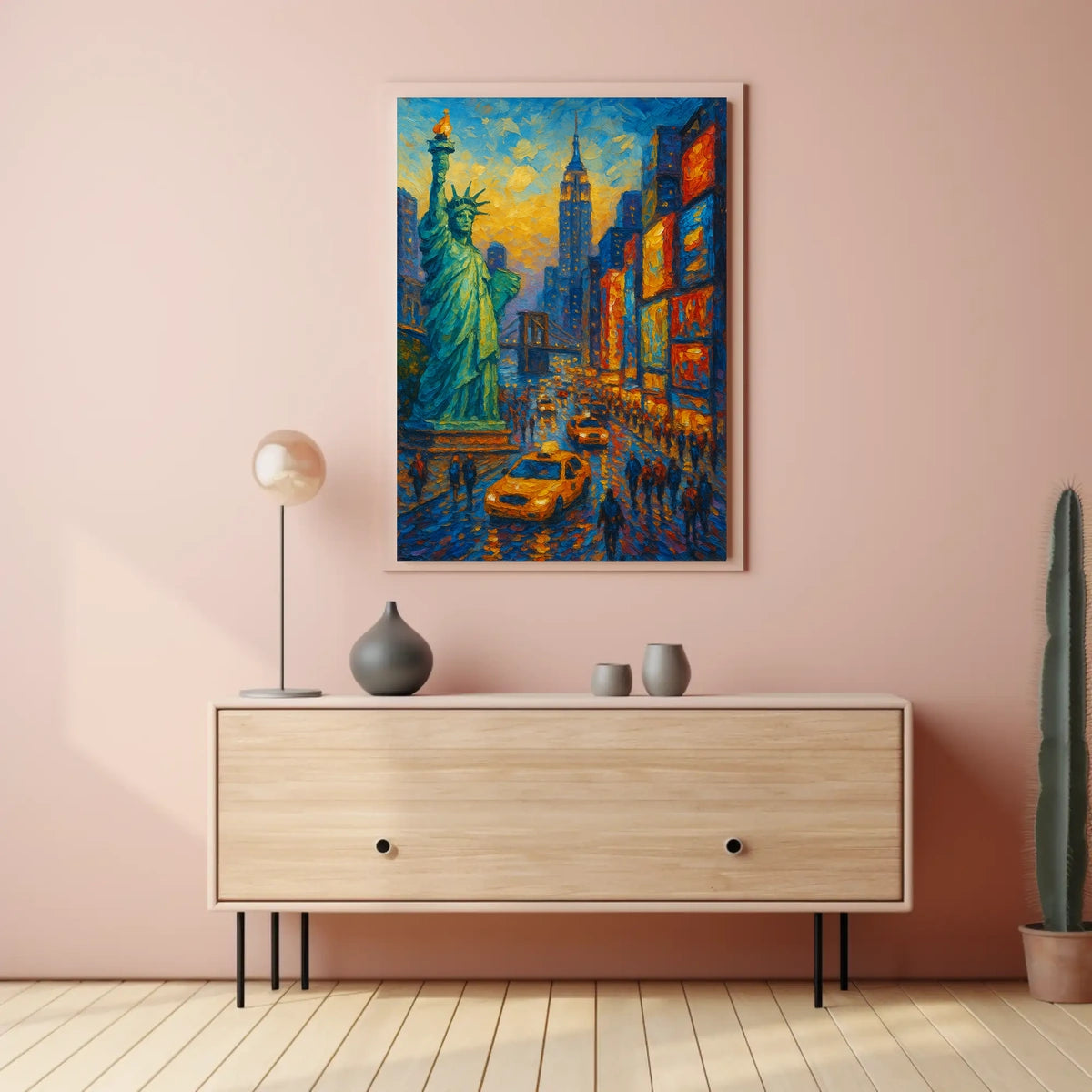 New York City Urban Landscape Poster Abstract Wall Art