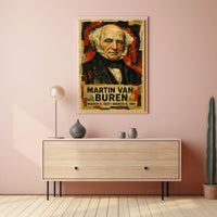 Martin Van Buren 8th President of the United States Layered paper Collage Poster