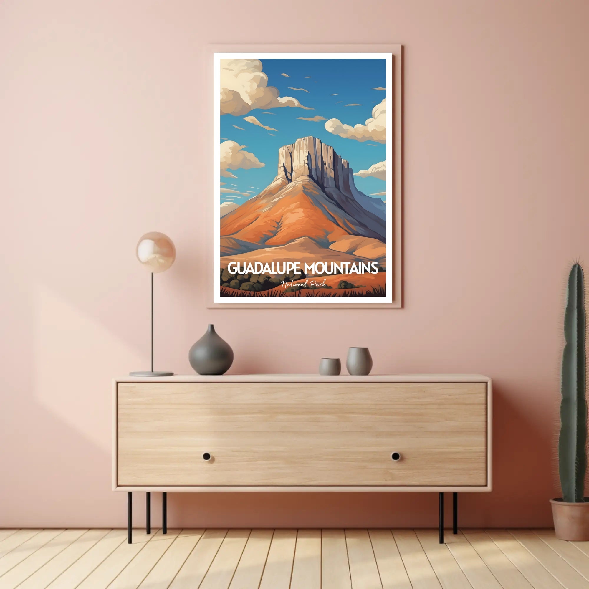 Guadalupe Mountains Poster Scenic National Park Print