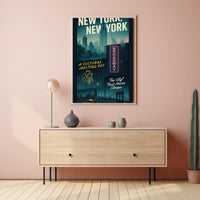 New York City Cultural Melting Pot Poster Modern Wall Art