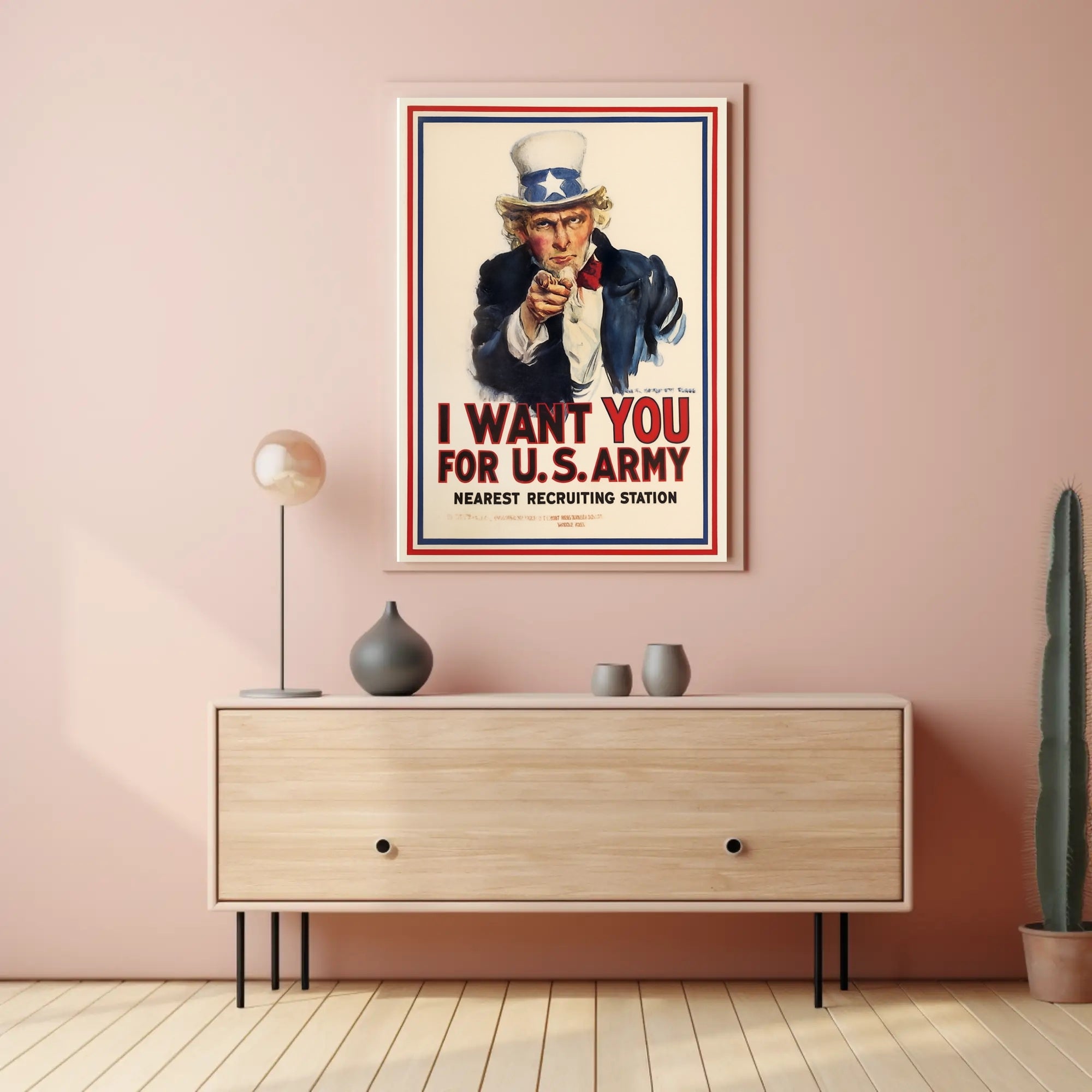 Uncle Sam Patriotic Military Recruitment Poster PosterGoat