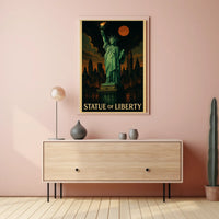 Statue of Liberty during mysterious twilight Urban or Cityscape Poster