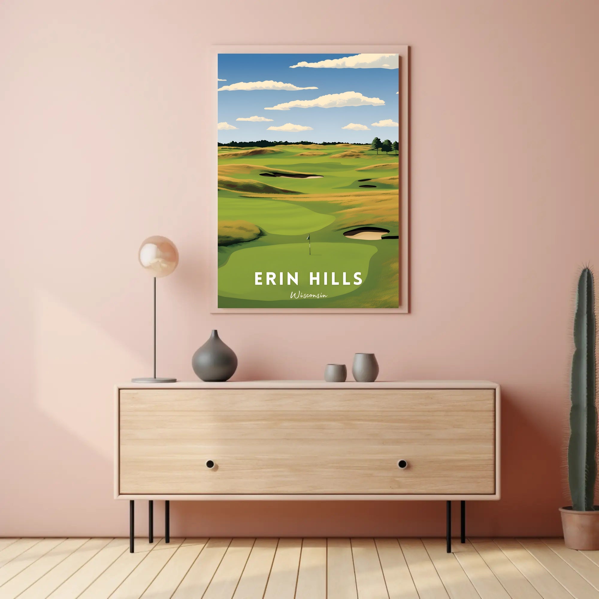 Erin Hills Golf Course Landscape Sports Poster