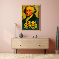 Patriotic Pop Art Historical Figure Bold Portrait American Revolution Tribute Poster