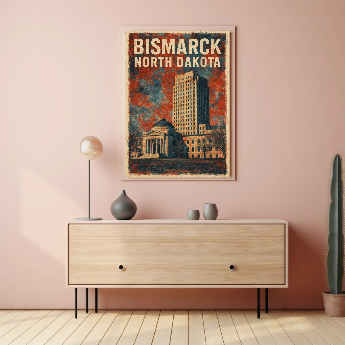 Bismarck North Dakota Scenic Wanderlust Decor Poster
