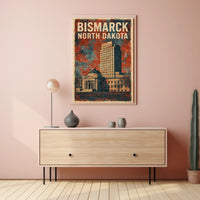 Bismarck North Dakota Scenic Wanderlust Decor Poster