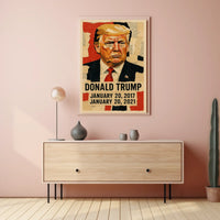 Donald Trump 45th President of the United States Layered paper Collage Poster