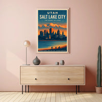 Salt Lake City Scenic Travel Poster PosterGoat