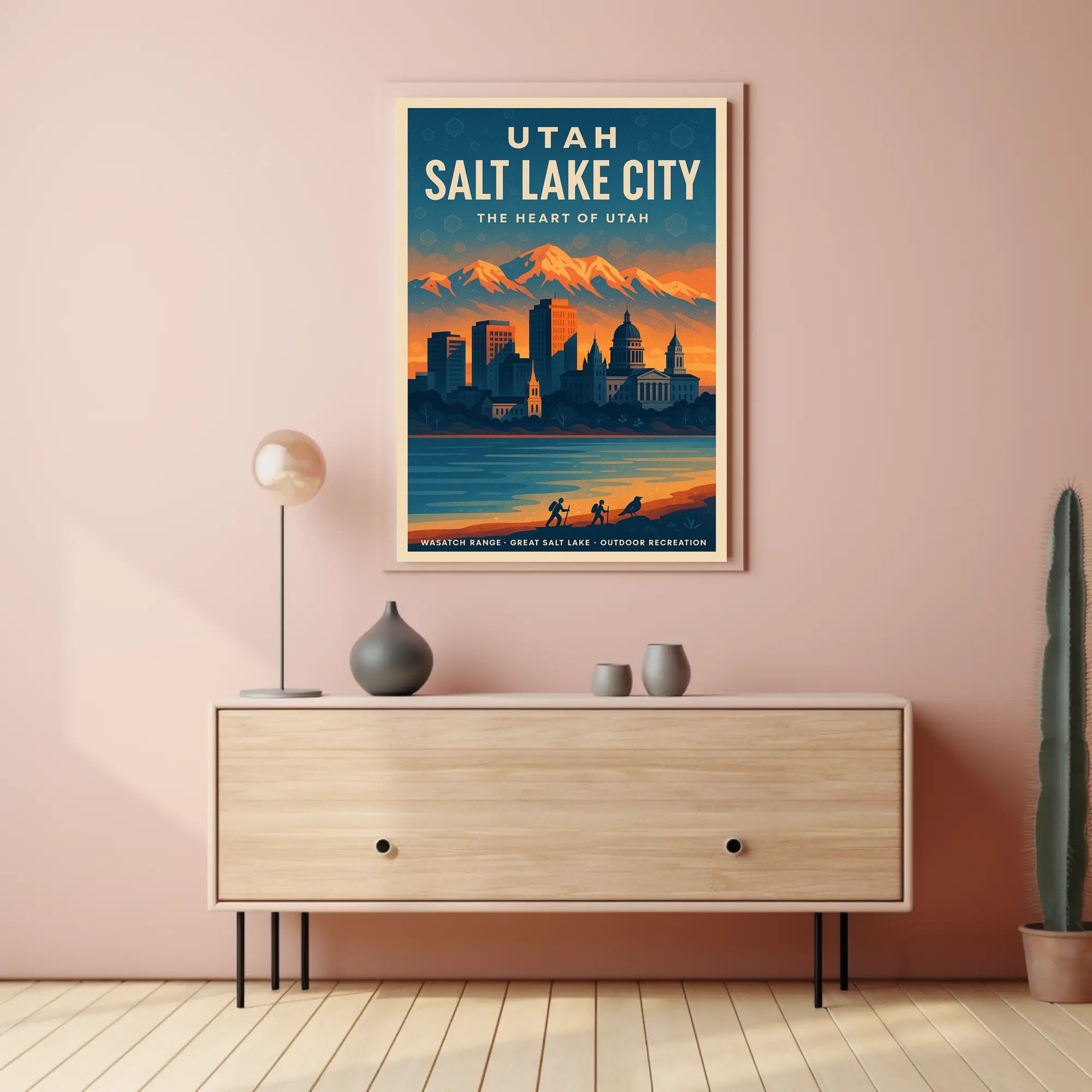 Salt Lake City Scenic Travel Poster PosterGoat