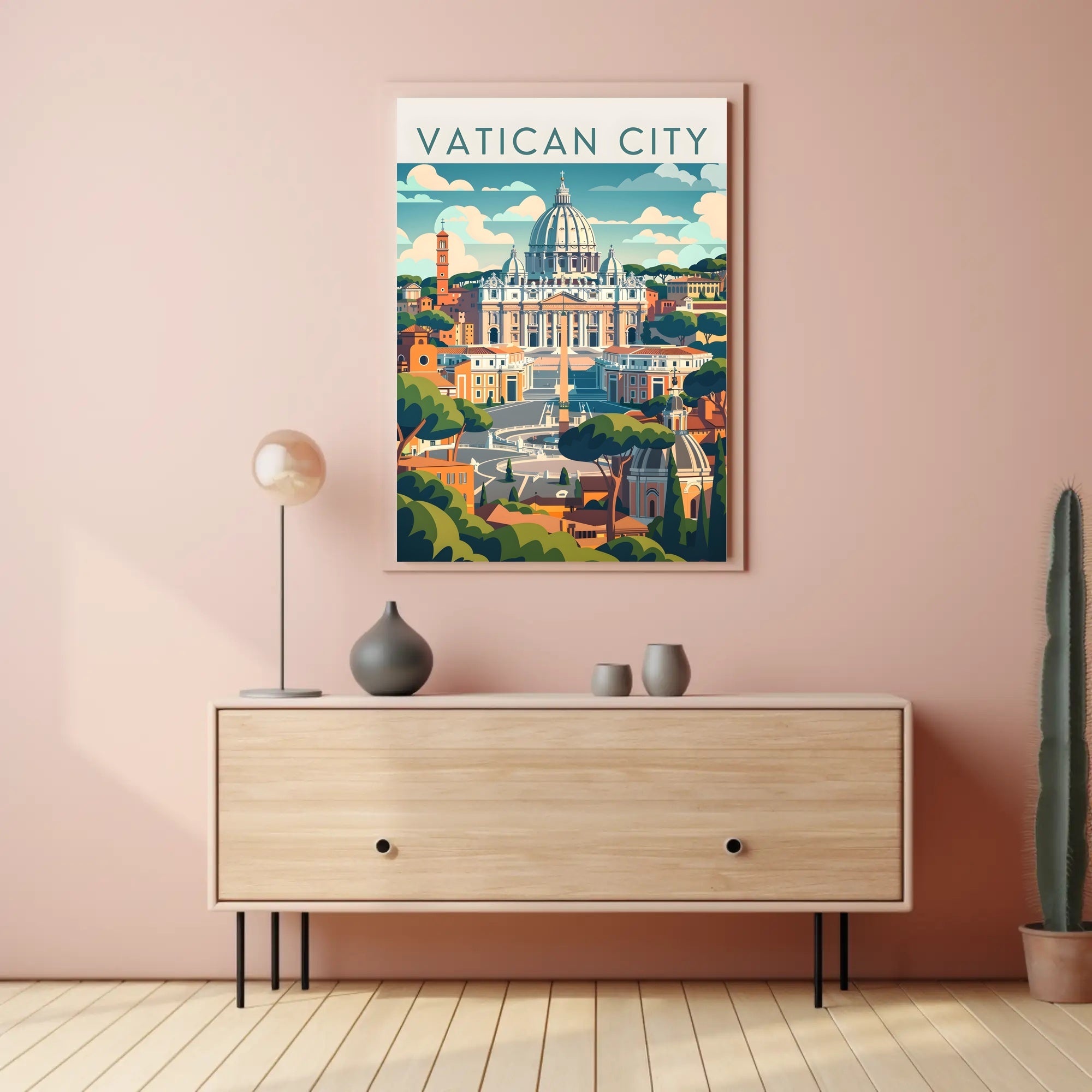 Vatican City's St. Peter's Basilica Travel Poster