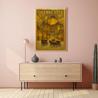 Quebec City Winter Scene Poster