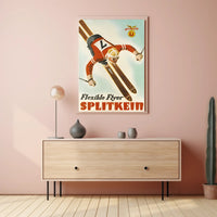 Vintage Skiing Adventure Poster - Sports Poster PosterGoat