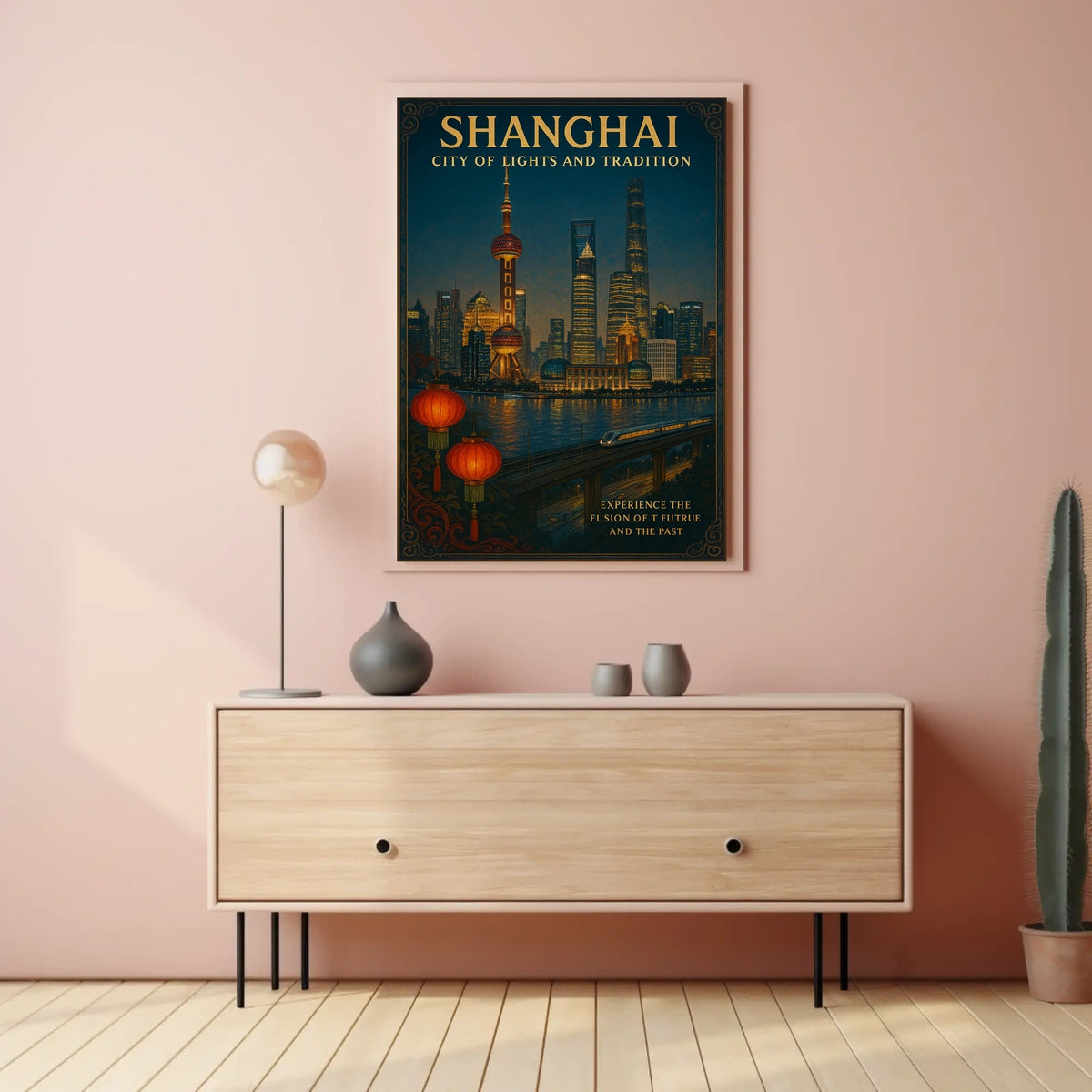 Shanghai City Of Lights And Tradition Poster