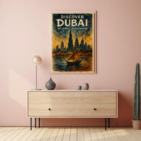 Dubai Skyline Poster Jewel of the Emirates for Home Decor